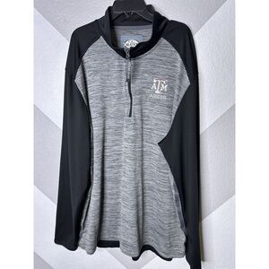 Texas A M Aggies CC Creations 1/4 Zipper Pullover Men's Jacket Black Gray 2XL